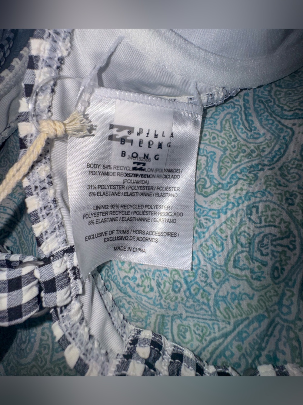 Billabong Wave Check Bikini Set - NWT - Picture 8 of 10